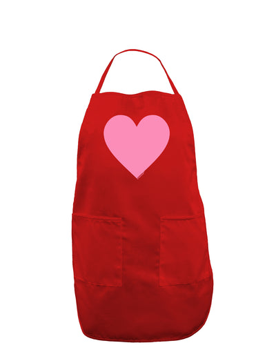 Big Pink Heart Valentine's Day Dark Adult Apron-Bib Apron-TooLoud-Red-One-Size-Davson Sales