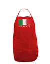 Italian Flag - Italy Text Distressed Dark Adult Apron by TooLoud-Bib Apron-TooLoud-Red-One-Size-Davson Sales