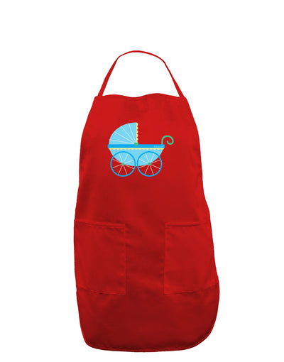 Baby Boy Carriage Dark Adult Apron-Bib Apron-TooLoud-Red-One-Size-Davson Sales