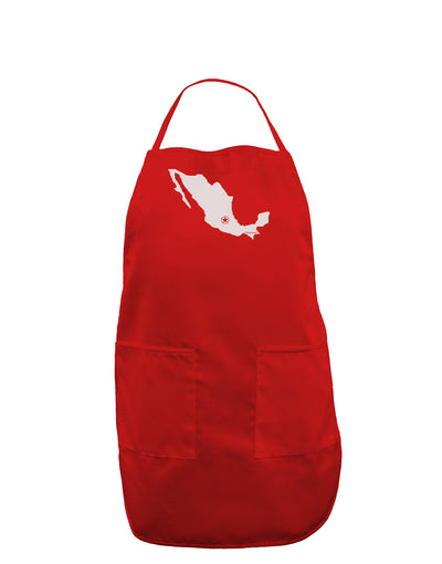 Mexico - Mexico City Star Dark Adult Apron-Bib Apron-TooLoud-Red-One-Size-Davson Sales