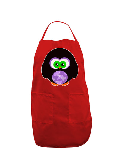 Cute Owl Halloween Dark Adult Apron-Bib Apron-TooLoud-Red-One-Size-Davson Sales