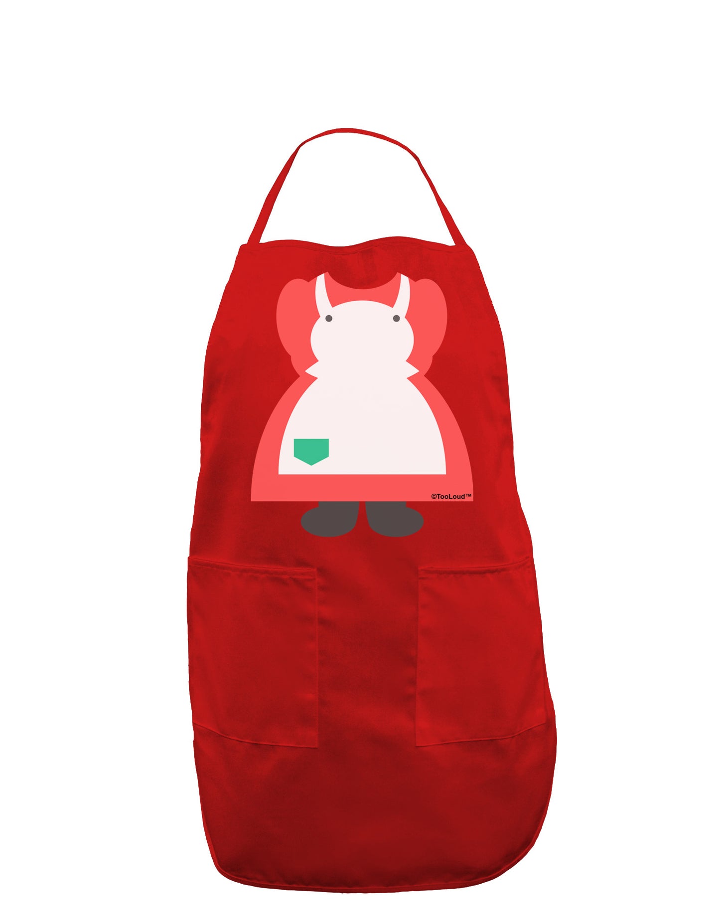 Mrs Santa Claus Character Body Christmas Dark Adult Apron-Bib Apron-TooLoud-Red-One-Size-Davson Sales