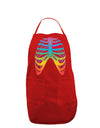 Rainbow Skeleton Ribcage with Heart Dark Adult Apron-Bib Apron-TooLoud-Red-One-Size-Davson Sales