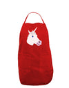 Fanciful Unicorn Dark Adult Apron-Bib Apron-TooLoud-Red-One-Size-Davson Sales