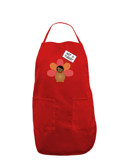 Thanksgiving Turkey in Disguise Dark Adult Apron by TooLoud-Bib Apron-TooLoud-Red-One-Size-Davson Sales