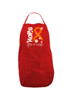 Hope for a Cure - Orange Ribbon Leukemia - Flowers Dark Adult Apron-Bib Apron-TooLoud-Red-One-Size-Davson Sales