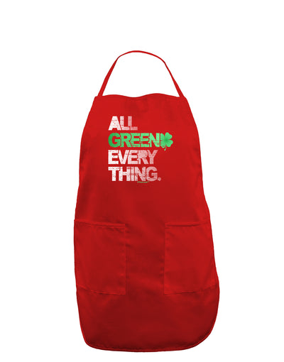 All Green Everything Distressed Dark Adult Apron-Bib Apron-TooLoud-Red-One-Size-Davson Sales