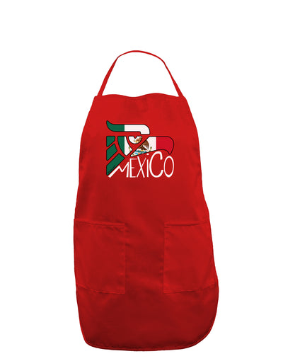 Mexico Eagle Symbol - Mexican Flag - Mexico Dark Adult Apron by TooLoud-Bib Apron-TooLoud-Red-One-Size-Davson Sales