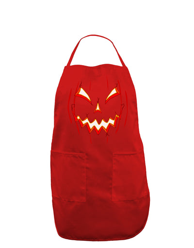 Scary Glow Evil Jack O Lantern Pumpkin Dark Adult Apron-Bib Apron-TooLoud-Red-One-Size-Davson Sales