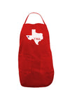 Texas State Y'all Design with Flag Heart Dark Adult Apron by TooLoud-Bib Apron-TooLoud-Red-One-Size-Davson Sales