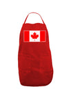 Canadian Flag Maple Leaf Colors Dark Adult Apron-Bib Apron-TooLoud-Red-One-Size-Davson Sales