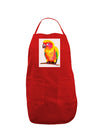 Sun Conure Parrot Watercolor Dark Adult Apron-Bib Apron-TooLoud-Red-One-Size-Davson Sales