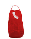 California - United States Shape Dark Adult Apron by TooLoud-Bib Apron-TooLoud-Red-One-Size-Davson Sales