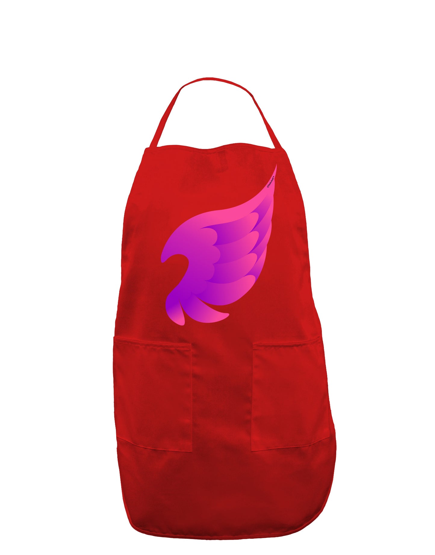 Cute Single Angel Wing Dark Adult Apron-Bib Apron-TooLoud-Red-One-Size-Davson Sales