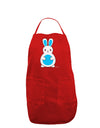 Cute Easter Bunny - Blue Dark Adult Apron by TooLoud-Bib Apron-TooLoud-Red-One-Size-Davson Sales