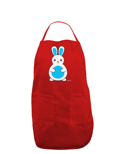 Cute Easter Bunny - Blue Dark Adult Apron by TooLoud-Bib Apron-TooLoud-Red-One-Size-Davson Sales