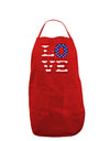 American Love Design - Distressed Dark Adult Apron by TooLoud-Bib Apron-TooLoud-Red-One-Size-Davson Sales