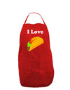 I love Tacos Dark Adult Apron-Bib Apron-TooLoud-Red-One-Size-Davson Sales