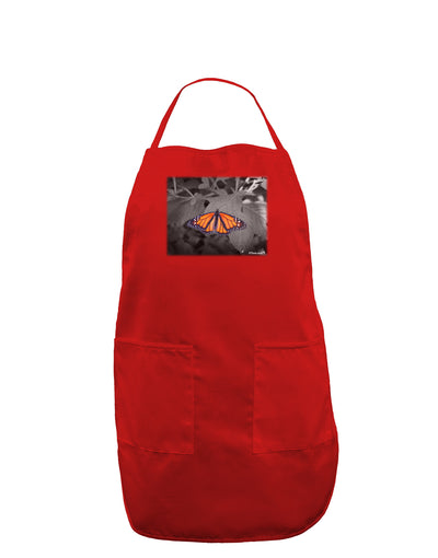 Monarch Butterfly Photo Dark Adult Apron-Bib Apron-TooLoud-Red-One-Size-Davson Sales