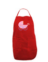 Baby Girl Carriage Dark Adult Apron-Bib Apron-TooLoud-Red-One-Size-Davson Sales