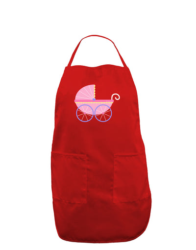 Baby Girl Carriage Dark Adult Apron-Bib Apron-TooLoud-Red-One-Size-Davson Sales