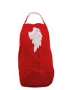 Single Right Angel Wing Design - Couples Dark Adult Apron-Bib Apron-TooLoud-Red-One-Size-Davson Sales