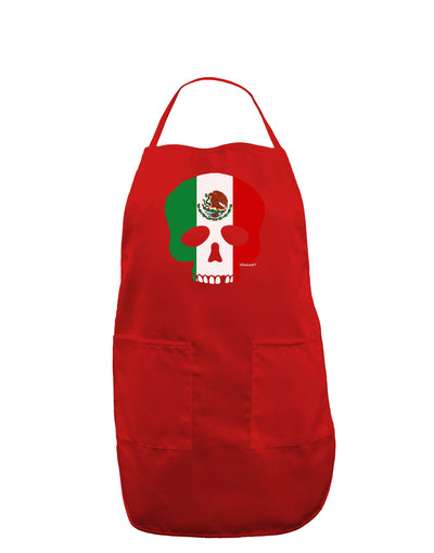 Skull Flag Mexico Dark Adult Apron-Bib Apron-TooLoud-Red-One-Size-Davson Sales
