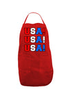 USA! USA! USA! Dark Adult Apron-Bib Apron-TooLoud-Red-One-Size-Davson Sales