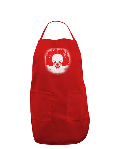 Extra Scary Clown Watercolor Dark Adult Apron-Bib Apron-TooLoud-Red-One-Size-Davson Sales