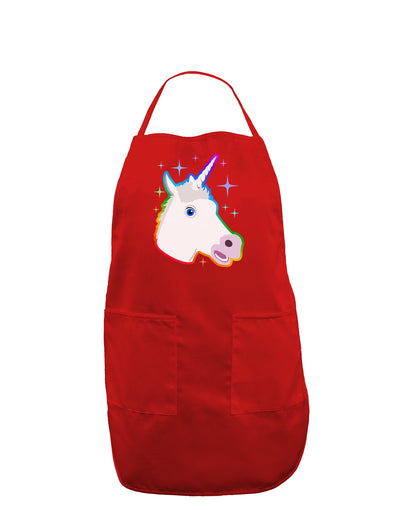 Magical Rainbow Sparkle Unicorn Dark Adult Apron-Bib Apron-TooLoud-Red-One-Size-Davson Sales