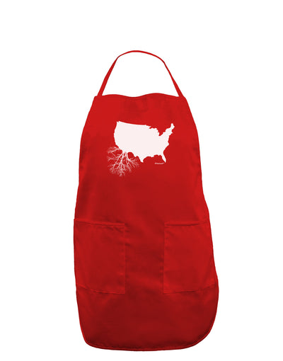 American Roots Design Dark Adult Apron by TooLoud-Bib Apron-TooLoud-Red-One-Size-Davson Sales