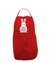 Cute Easter Bunny - Pink Dark Adult Apron by TooLoud-Bib Apron-TooLoud-Red-One-Size-Davson Sales