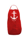 Nautical Sailor Rope Anchor Dark Adult Apron-Bib Apron-TooLoud-Red-One-Size-Davson Sales