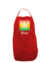 iBlaze Logo - Marijuana Leaf Dark Adult Apron-Bib Apron-TooLoud-Red-One-Size-Davson Sales