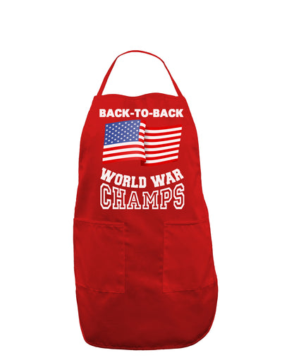 Back to Back World War Champs Dark Adult Apron-Bib Apron-TooLoud-Red-One-Size-Davson Sales