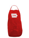 Iowa - United States Shape Dark Adult Apron by TooLoud-Bib Apron-TooLoud-Red-One-Size-Davson Sales