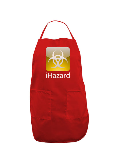 iHazard Logo - Zombie Apocalypse Dark Adult Apron-Bib Apron-TooLoud-Red-One-Size-Davson Sales