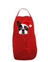 Cute Dog with Santa Hat - Christmas Dark Adult Apron-Bib Apron-TooLoud-Red-One-Size-Davson Sales