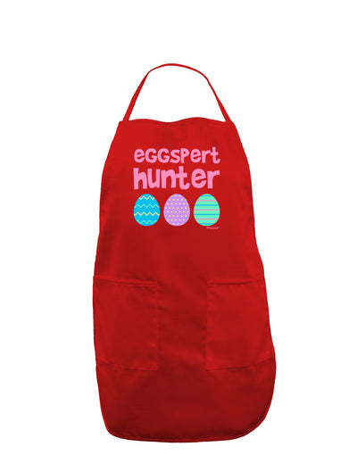 TooLoud Eggspert Hunter - Easter - Pink Dark Adult Apron-Bib Apron-TooLoud-Red-One-Size-Davson Sales