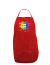 Equal Rainbow Paint Splatter Dark Adult Apron by TooLoud-Bib Apron-TooLoud-Red-One-Size-Davson Sales