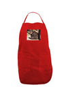 Sad Black Bear Dark Adult Apron-Bib Apron-TooLoud-Red-One-Size-Davson Sales