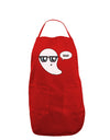 Cute Nerd Ghost Boo Halloween Dark Adult Apron-Bib Apron-TooLoud-Red-One-Size-Davson Sales