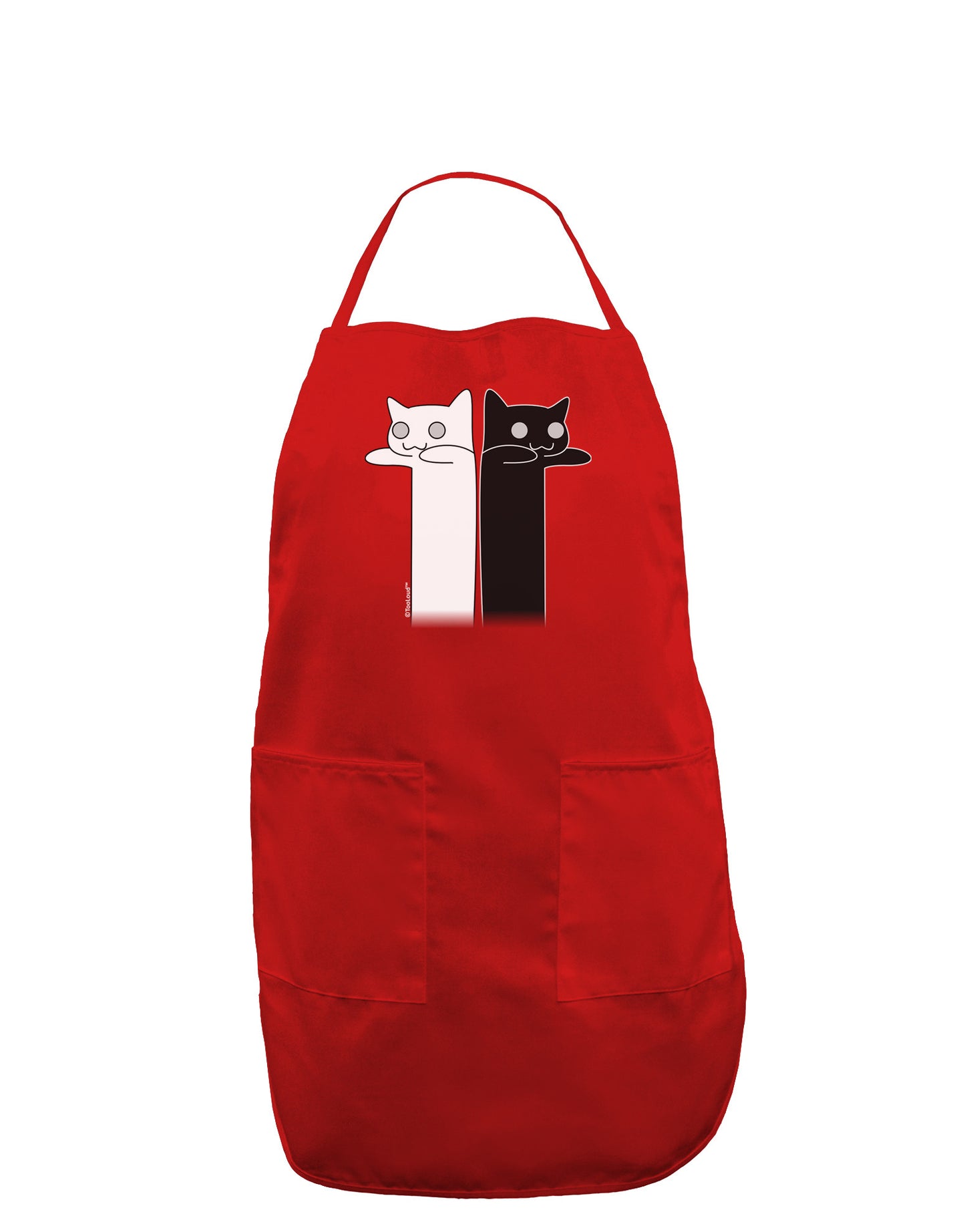 Longcat and Tacgnol - Internet Humor Dark Adult Apron by TooLoud-Bib Apron-TooLoud-Red-One-Size-Davson Sales
