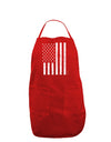 Stamp Style American Flag - Distressed Dark Adult Apron by TooLoud-Bib Apron-TooLoud-Red-One-Size-Davson Sales