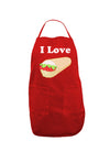 I Love Burritos - Funny Food Dark Adult Apron-Bib Apron-TooLoud-Red-One-Size-Davson Sales