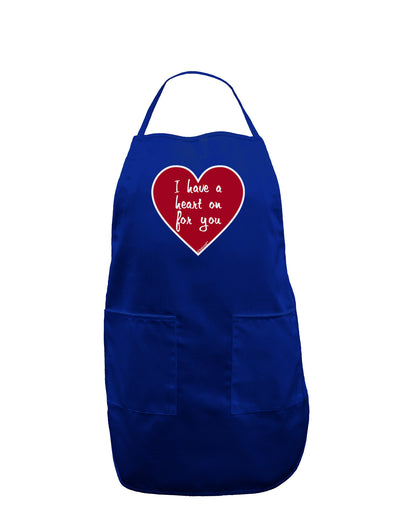 I Have a Heart On For You Dark Adult Apron-Bib Apron-TooLoud-Royal Blue-One-Size-Davson Sales