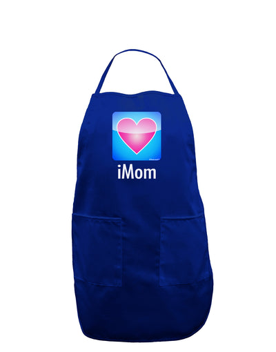 iMom - Mothers Day Dark Adult Apron-Bib Apron-TooLoud-Royal Blue-One-Size-Davson Sales