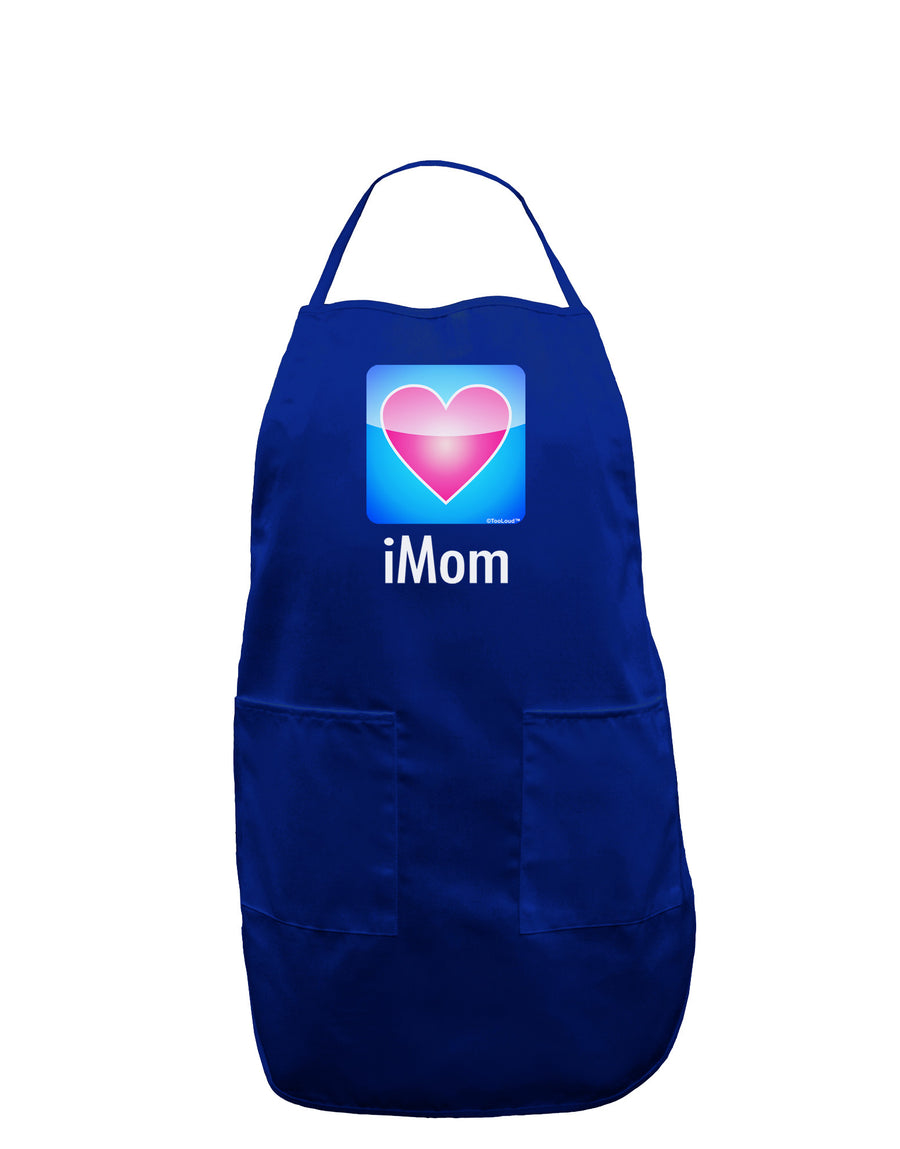 iMom - Mothers Day Dark Adult Apron-Bib Apron-TooLoud-Black-One-Size-Davson Sales