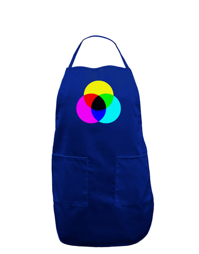 CMYK Color Model Dark Adult Apron by TooLoud-Bib Apron-TooLoud-Royal Blue-One-Size-Davson Sales