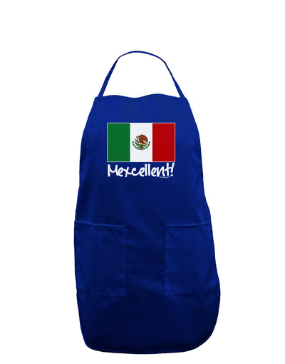 Mexcellent - Mexican Flag Dark Adult Apron-Bib Apron-TooLoud-Royal Blue-One-Size-Davson Sales